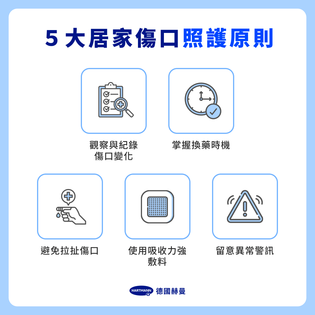 5 大居家傷口照護原則